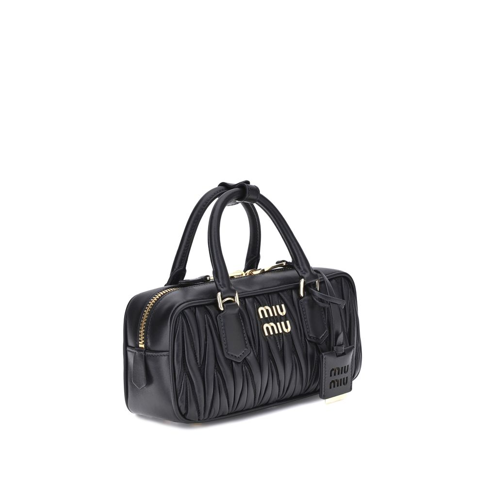 Miu Miu Black Calf Leather Shoulder Bag