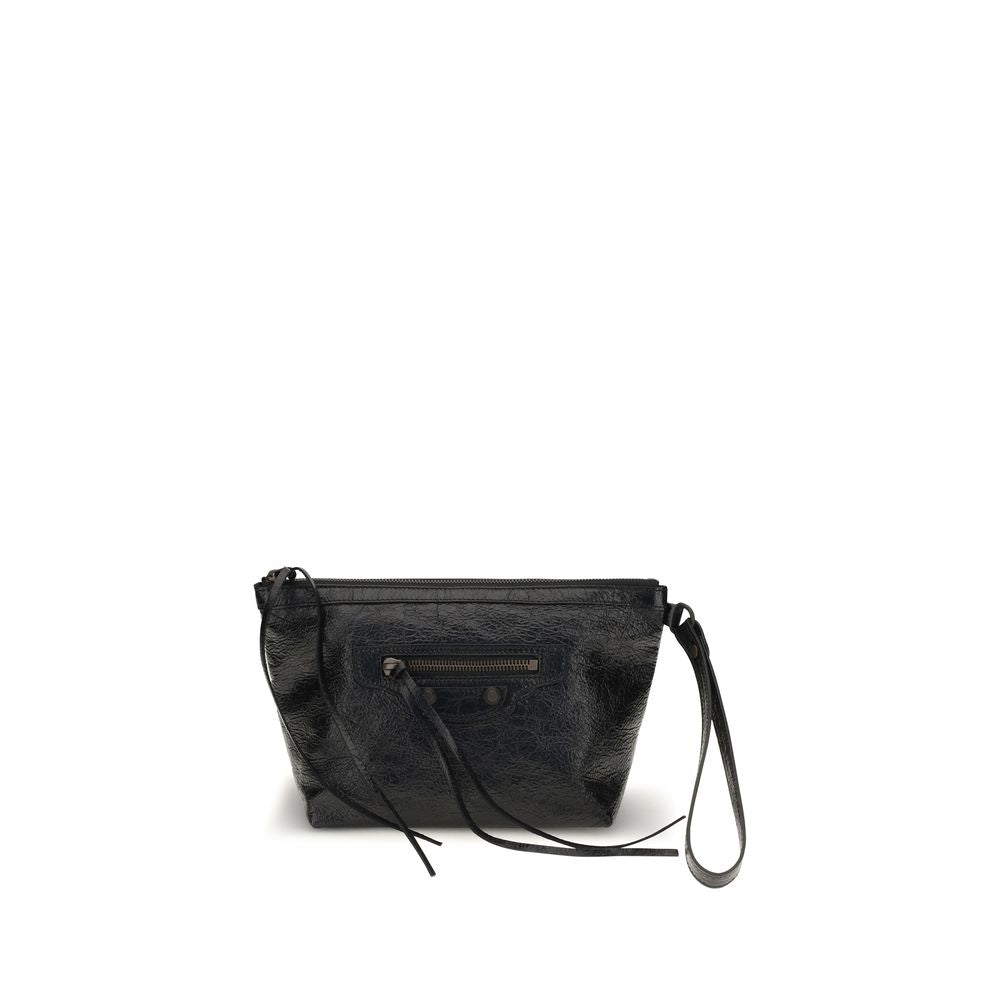 Balenciaga Black Calf Leather Clutch Bag