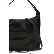 Balenciaga Black Lambskin Hobo Shoulder Bag