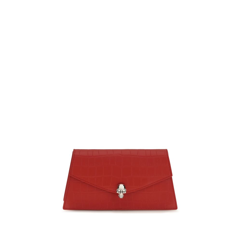 Alexander McQueen Red Calf Leather Clutches