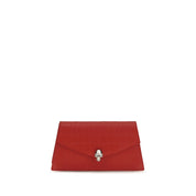 Alexander McQueen Red Calf Leather Clutch Bag