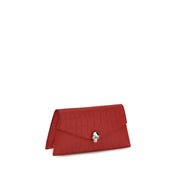 Alexander McQueen Red Calf Leather Clutch Bag