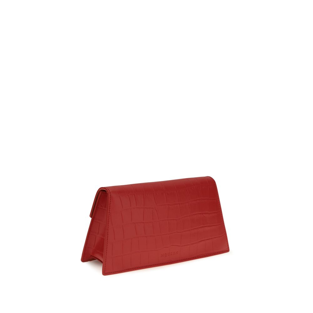 Alexander McQueen Red Calf Leather Clutch Bag
