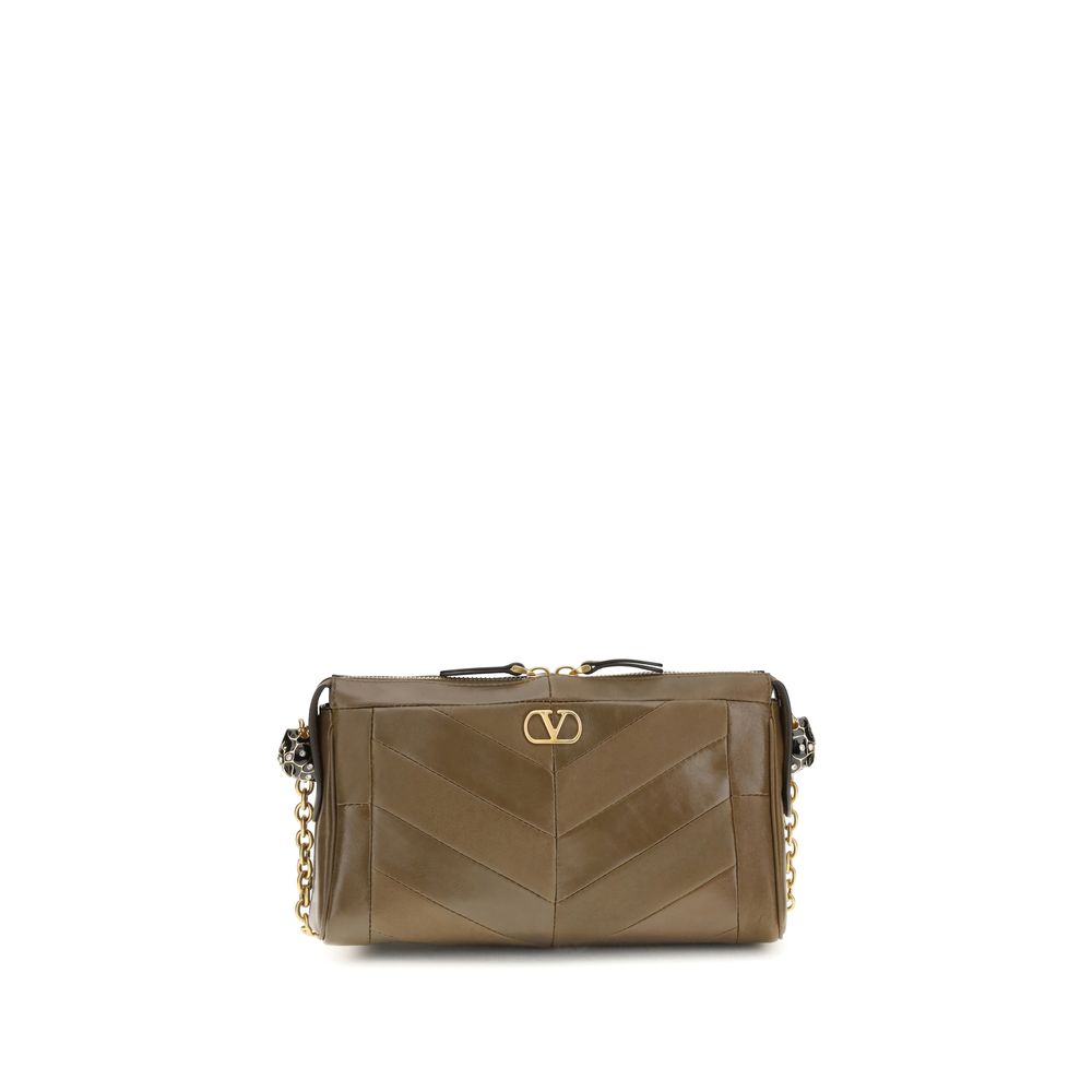Valentino Garavani Brown Napa Leather Shoulder Bag