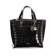 Furla Black Leather Tote Bag