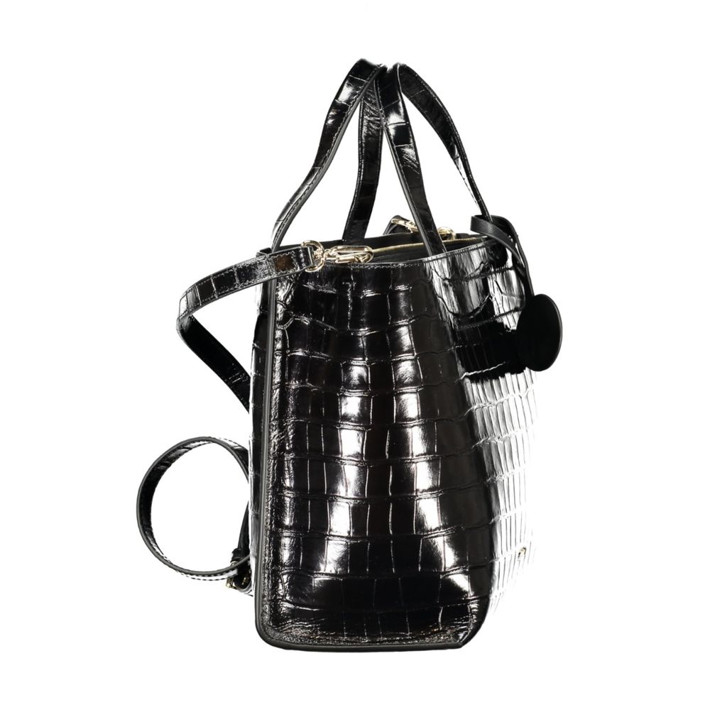 Furla Black Leather Tote Bag