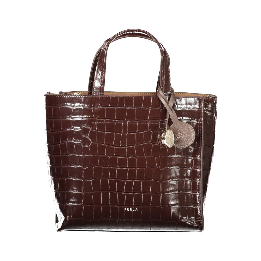 Furla Brown Leather Tote Bag
