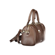 Furla Brown Leather Mini Boston Bag