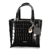 Furla Black Leather Mini Tote Bag