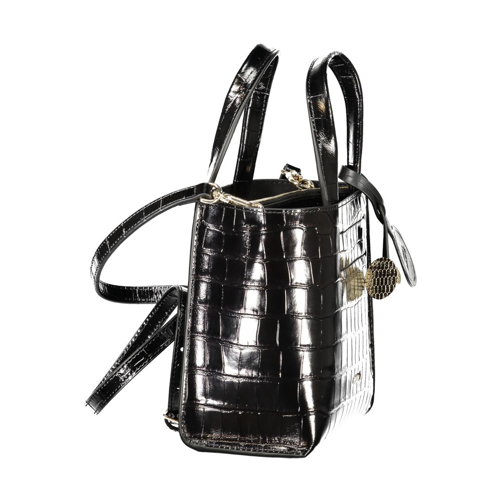 Furla Black Leather Mini Tote Bag