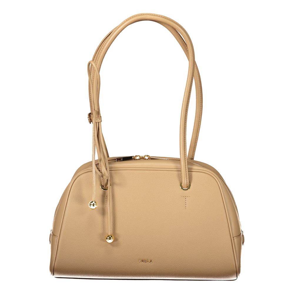 Furla Beige Leather Dome Bag