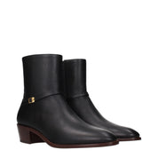 Valentino Garavani Black Leather Ankle Boots