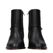 Valentino Garavani Black Leather Ankle Boots