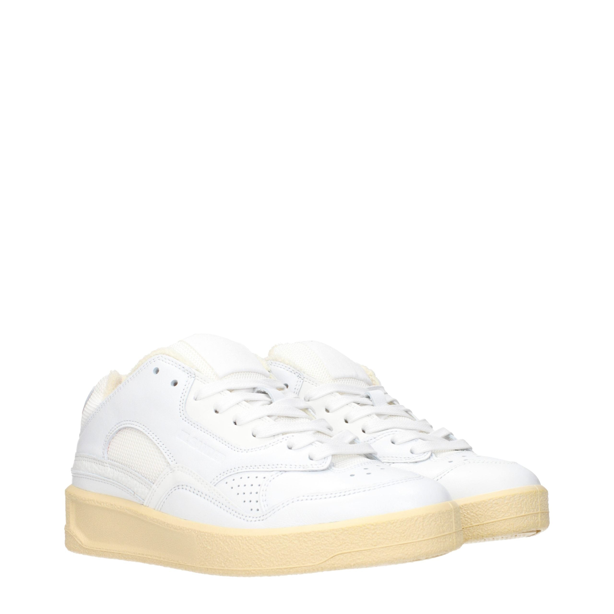 Jil Sander White Leather Low Top Sneakers
