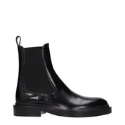 Jil Sander Black Leather Ankle Boots