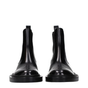 Jil Sander Black Leather Ankle Boots