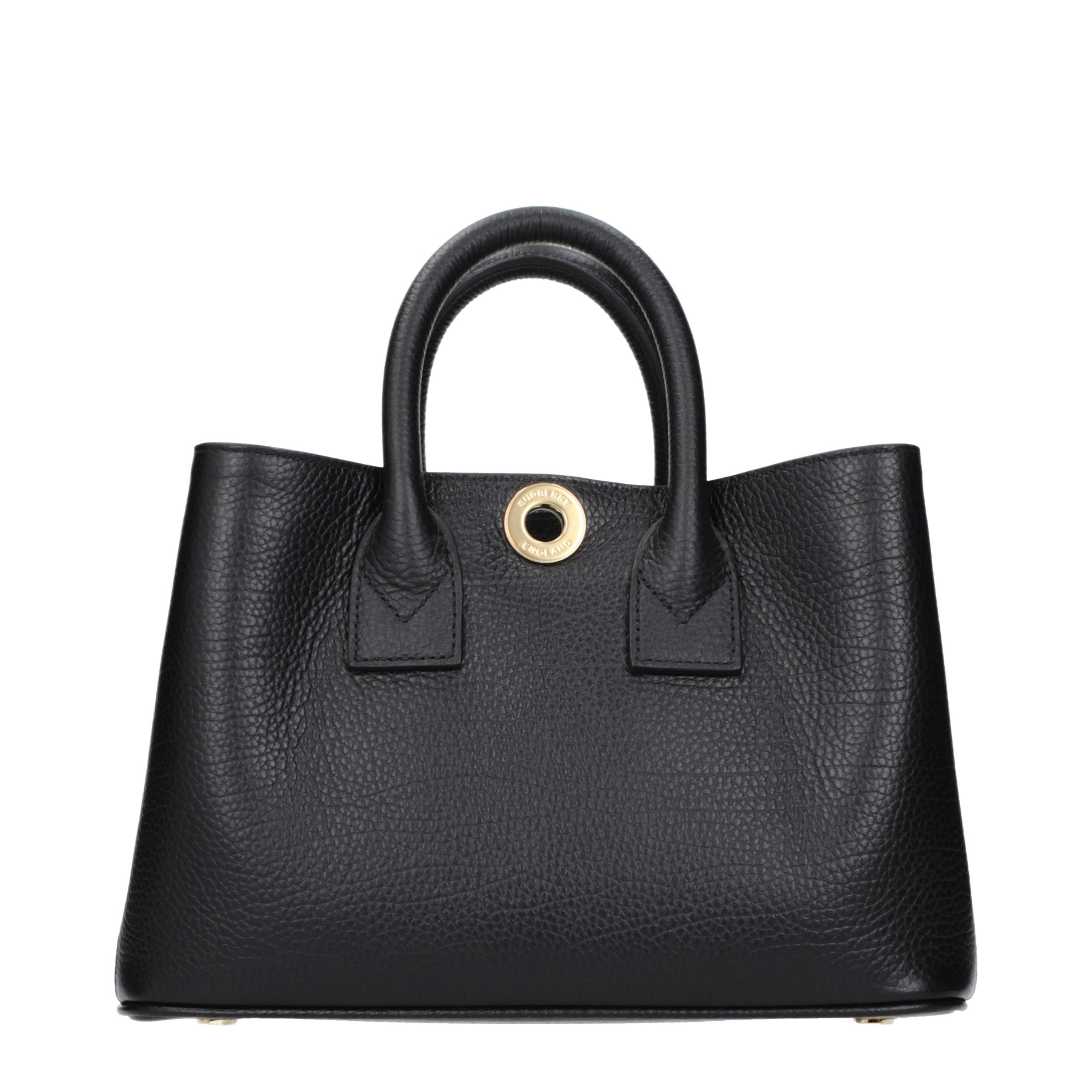 Burberry Black Leather Handbags