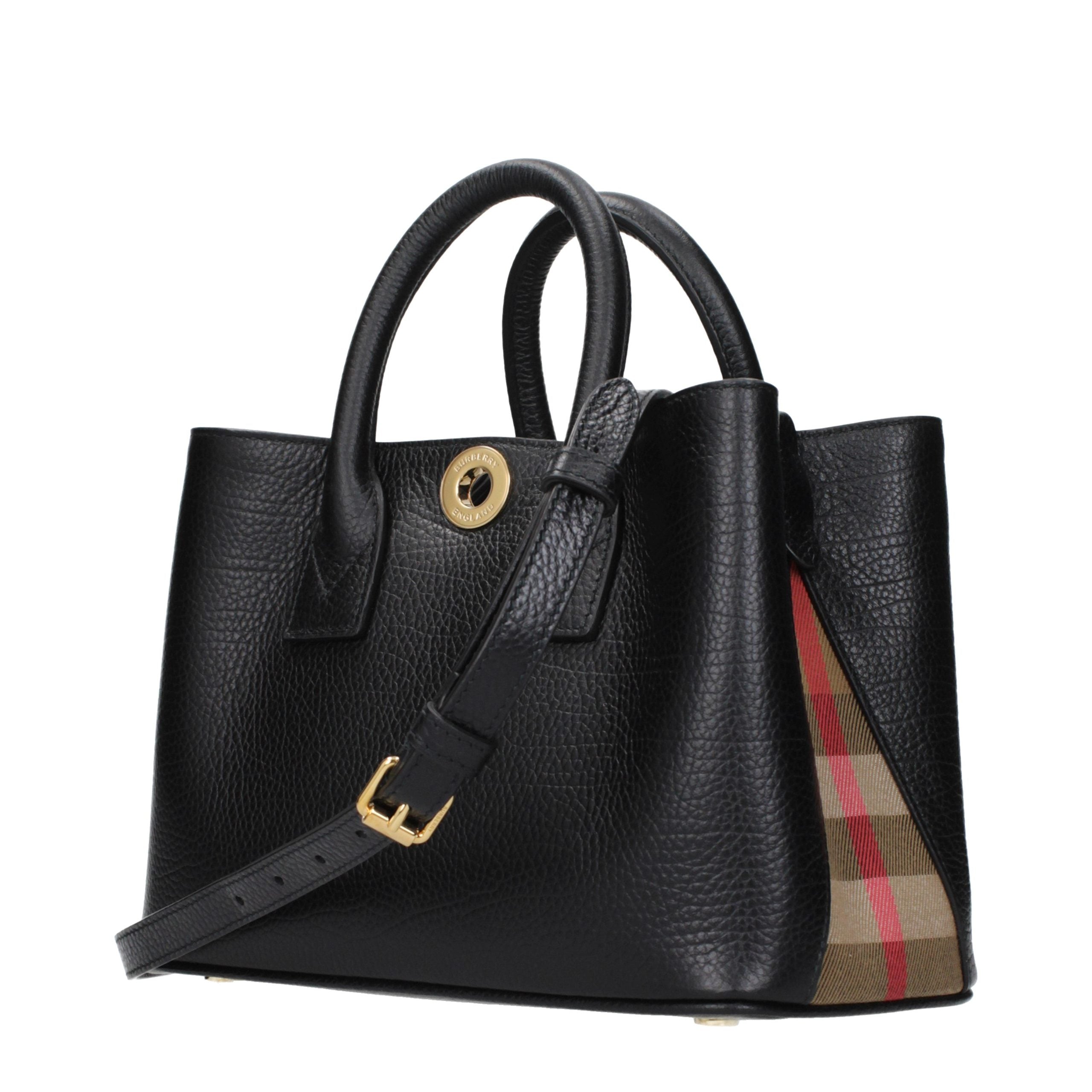 Burberry Black Leather Handbags