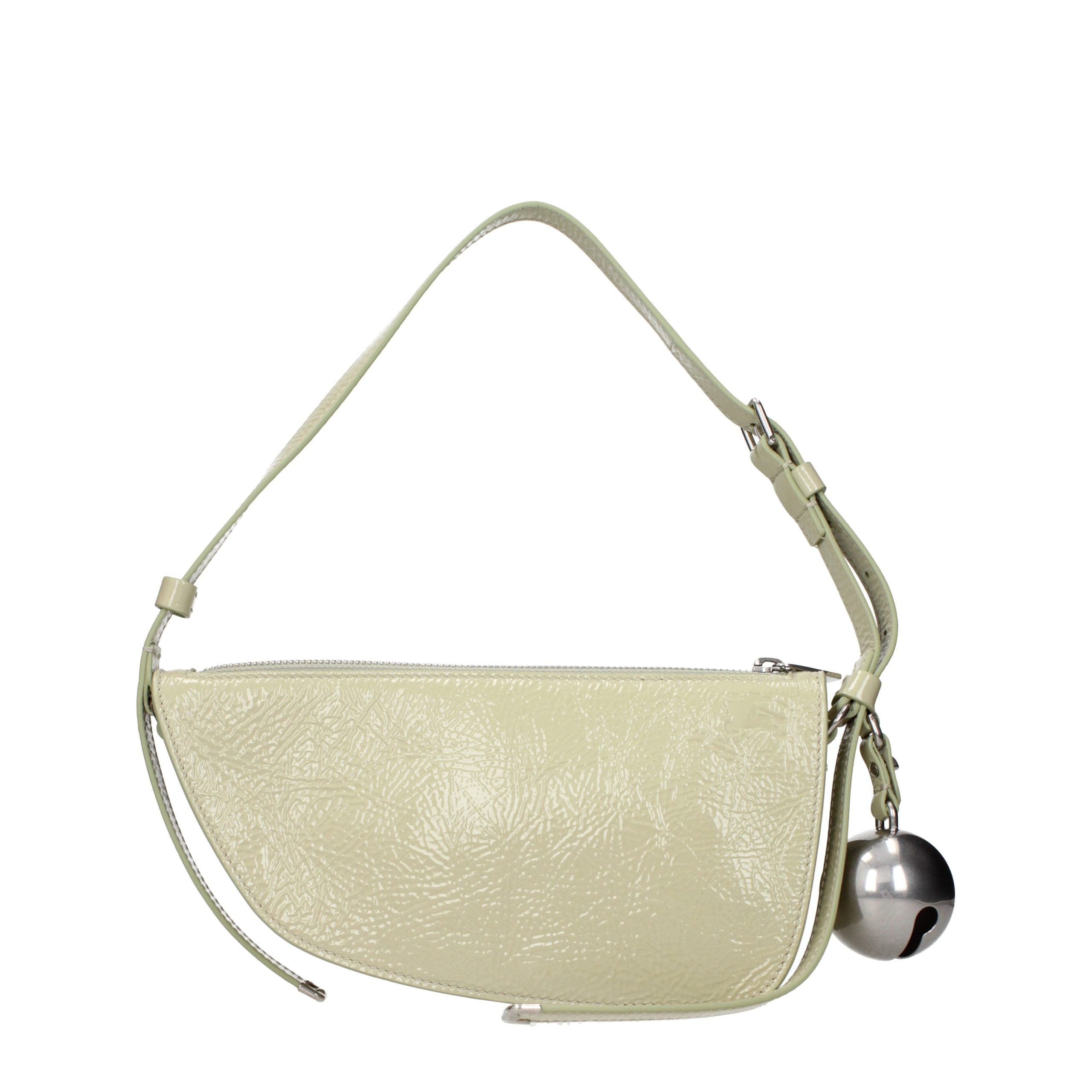 Burberry Green Leather Shoulder Bag
