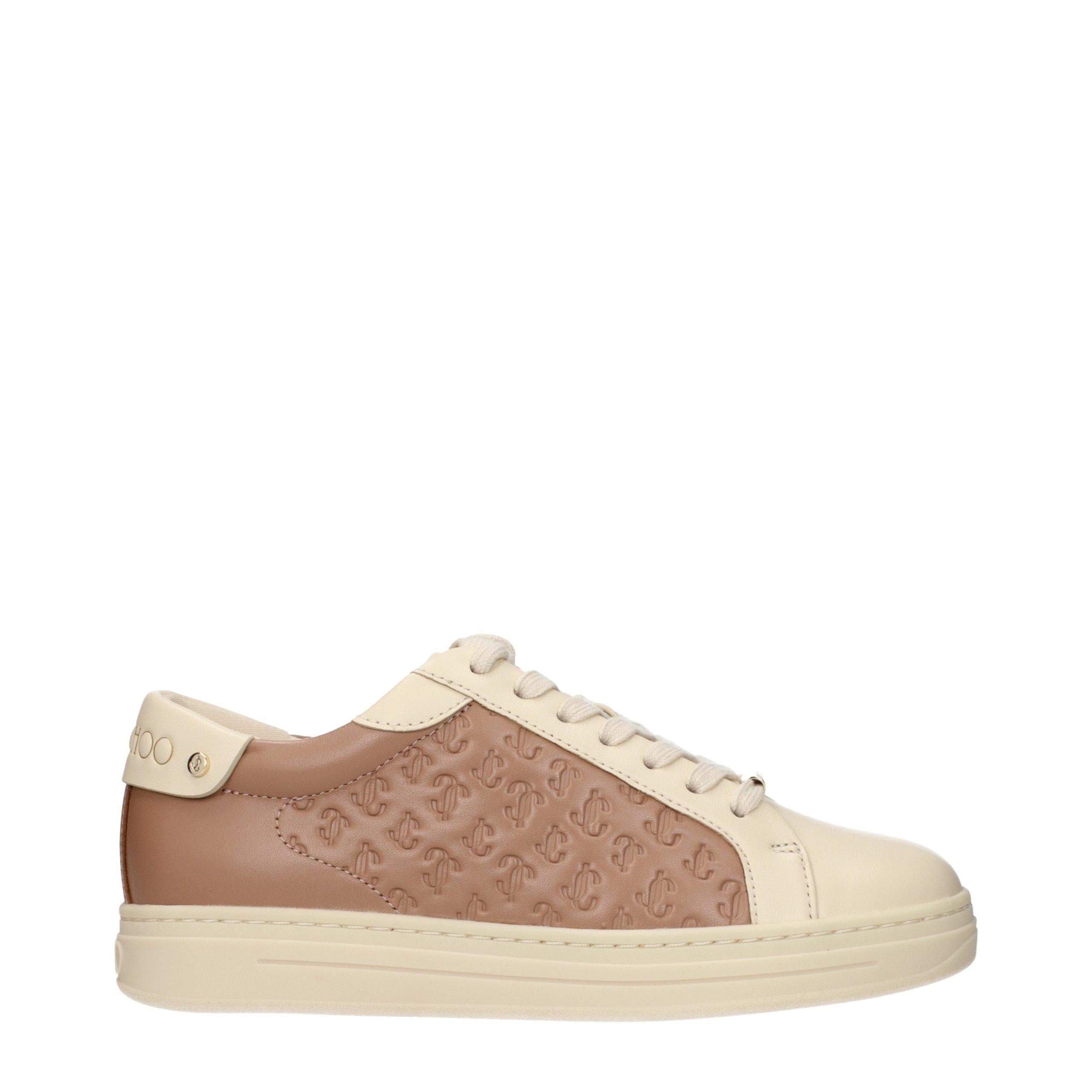 Jimmy Choo Beige Leather Sneakers