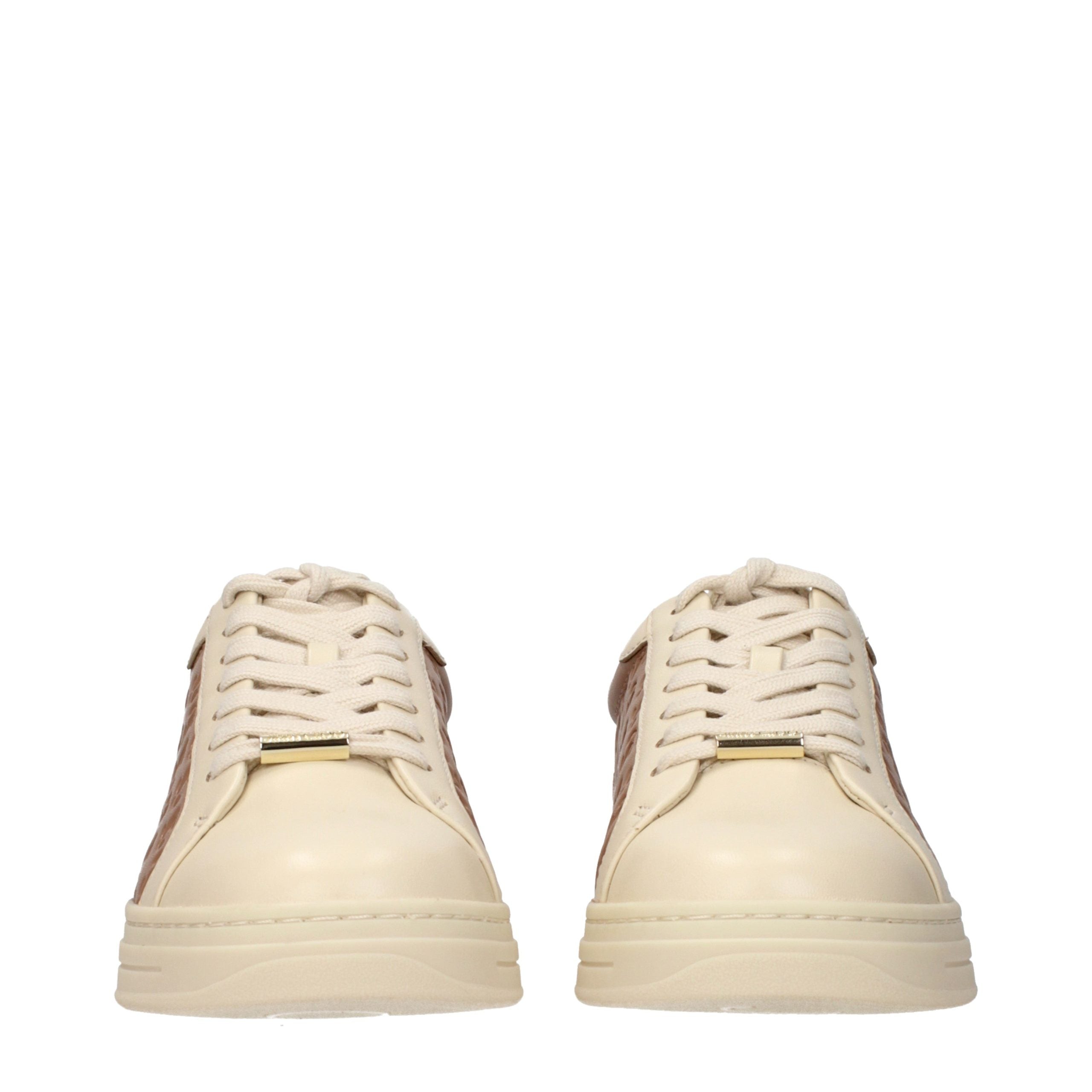 Jimmy Choo Beige Leather Sneakers