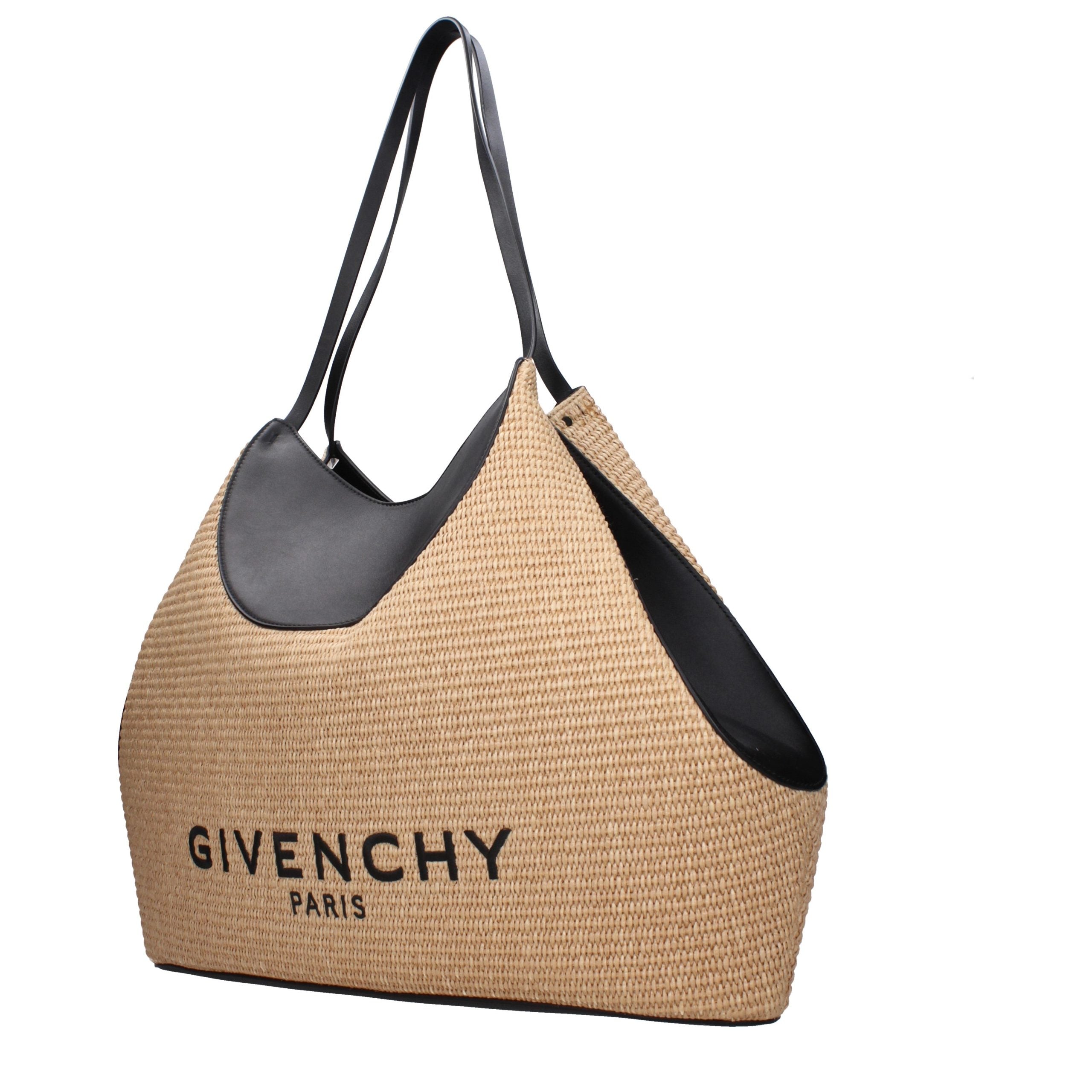 Givenchy Beige Raffia Shoulder Bags