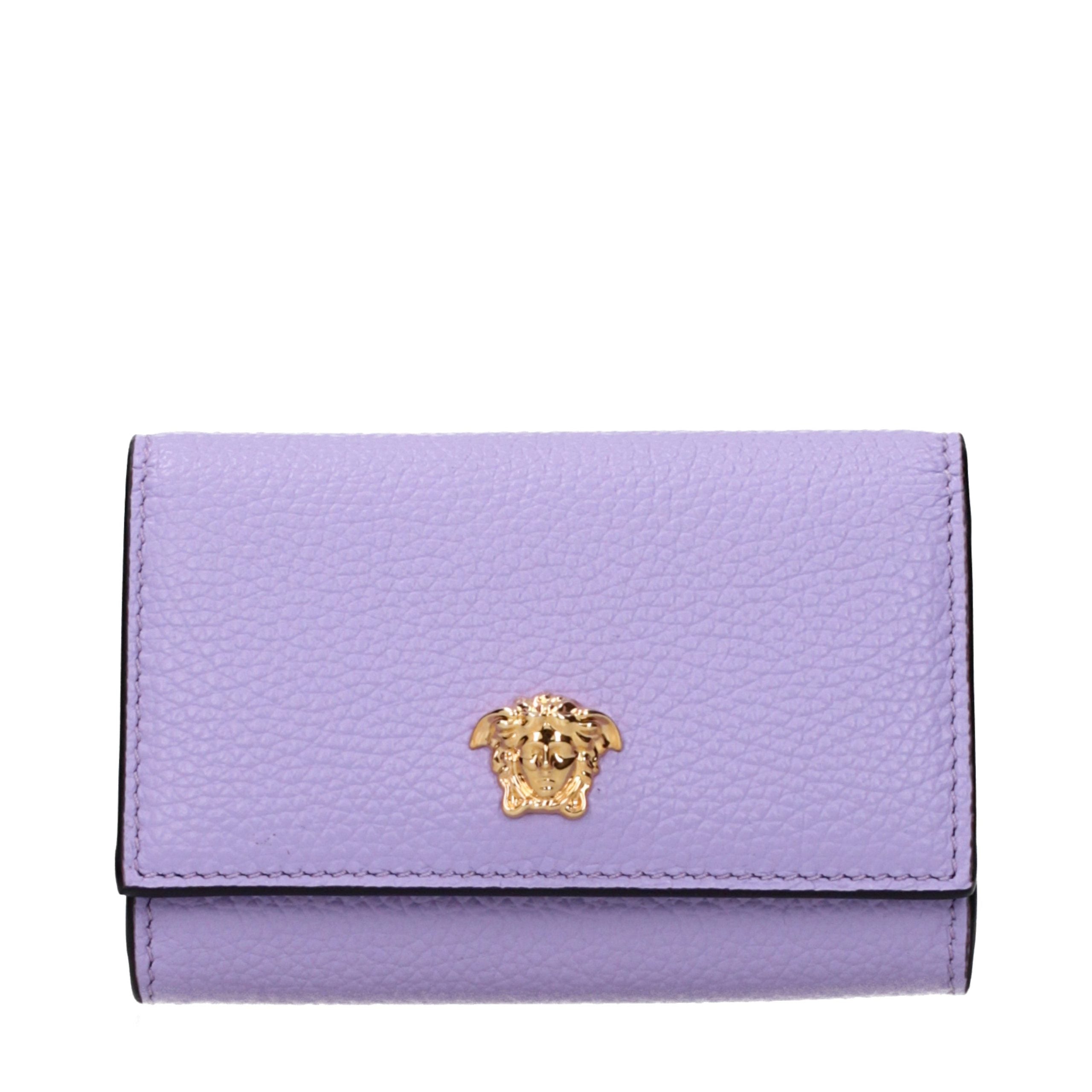 Versace Violet Leather Coin Purse