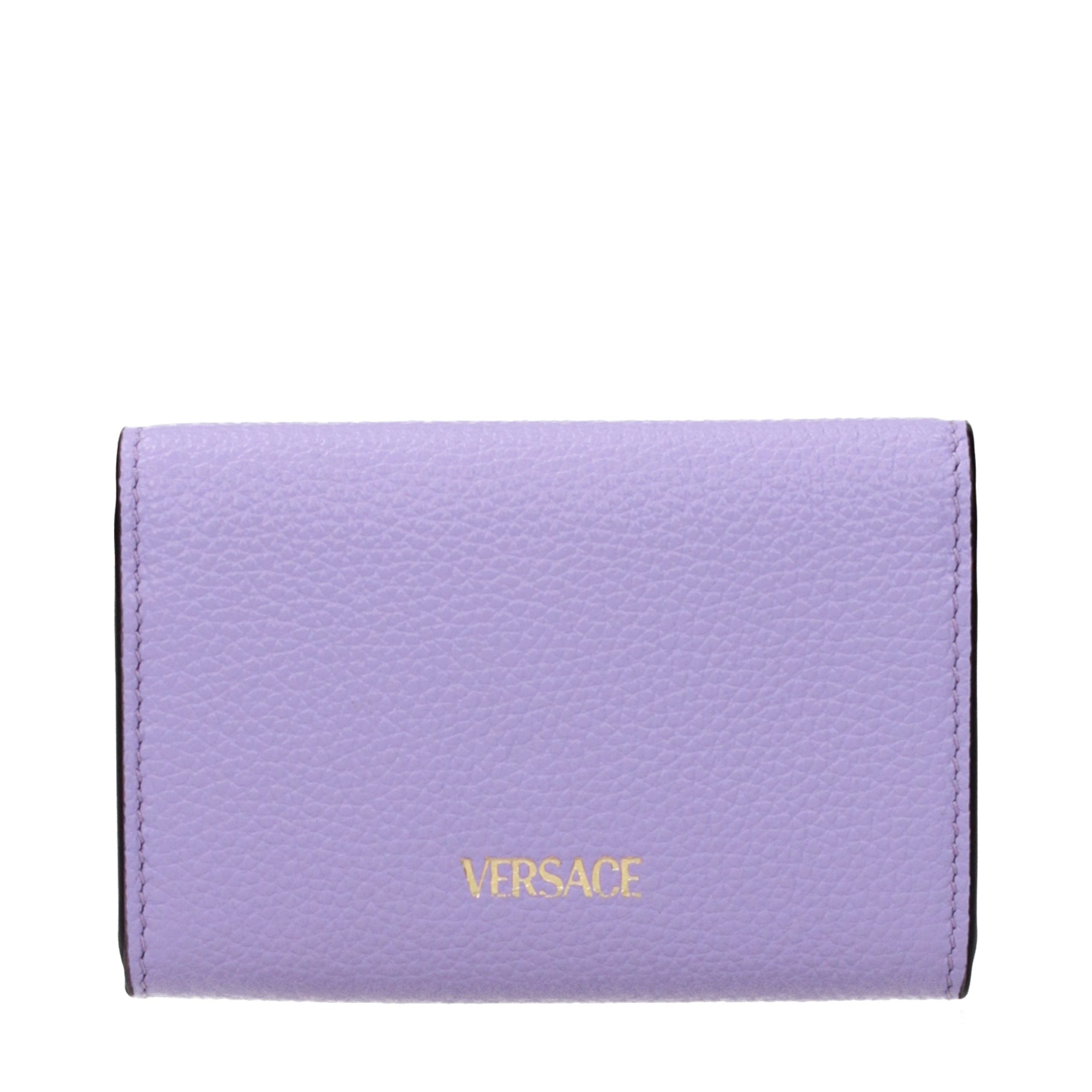 Versace Violet Leather Coin Purse