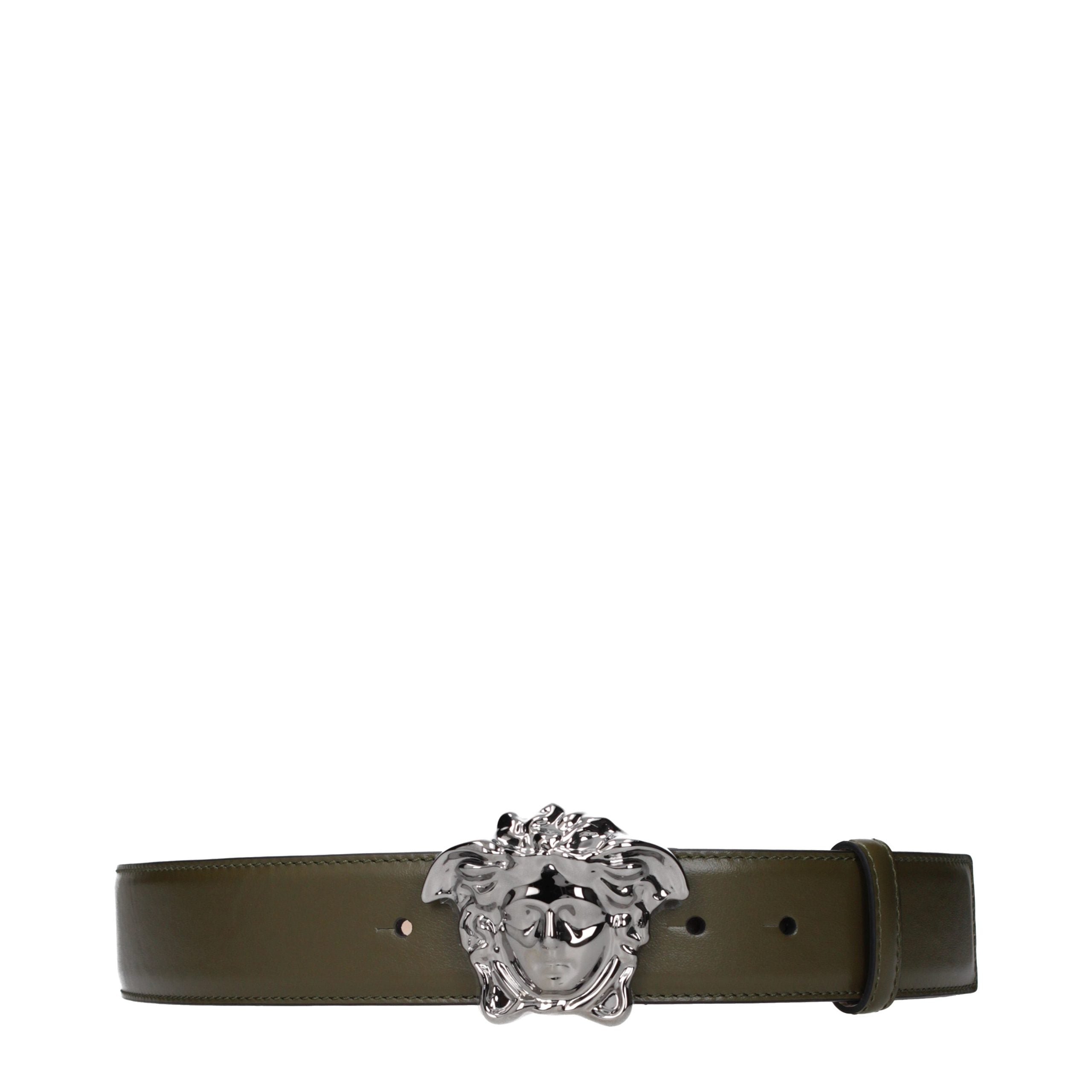 Versace Green Leather Belt