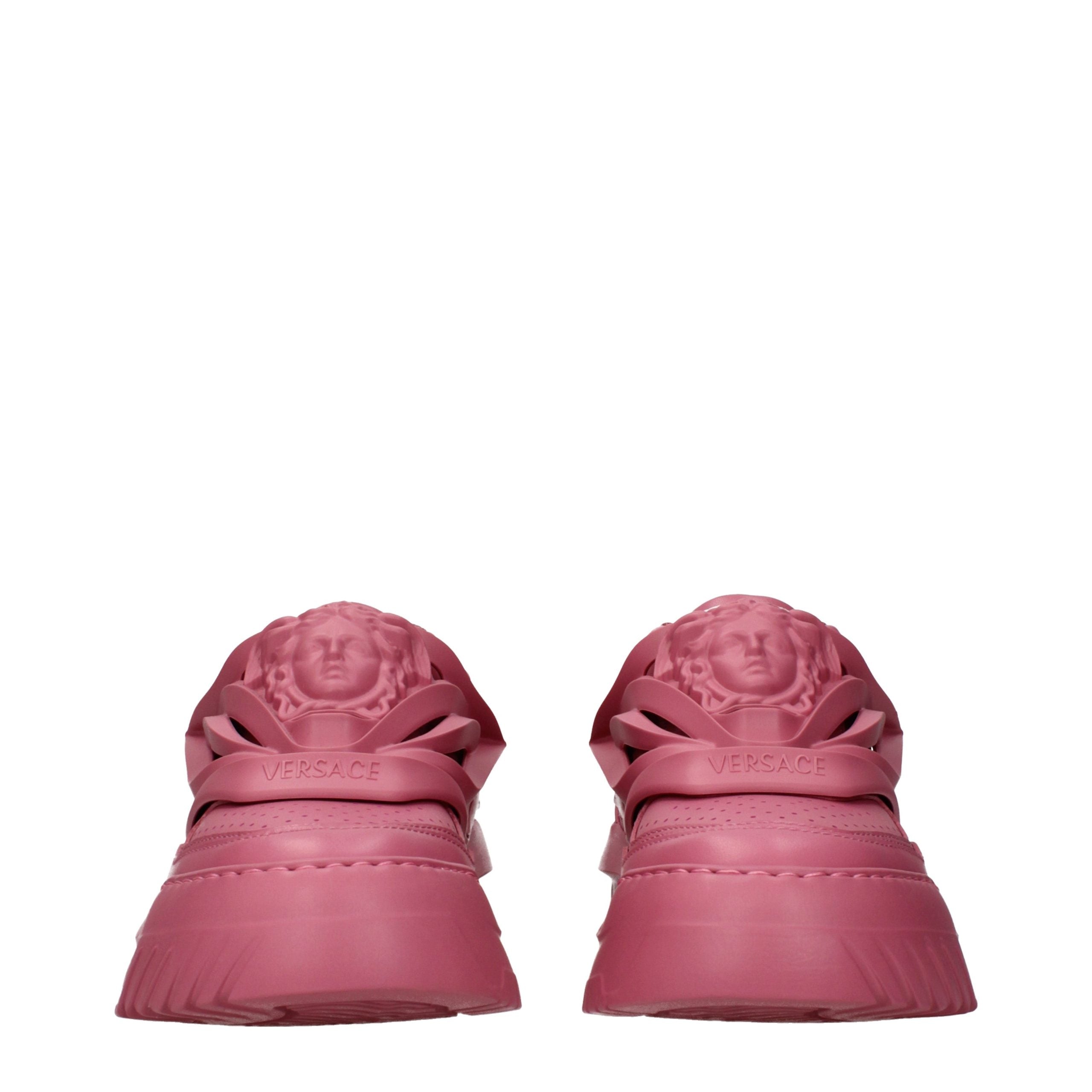 Versace Pink Leather Sneakers