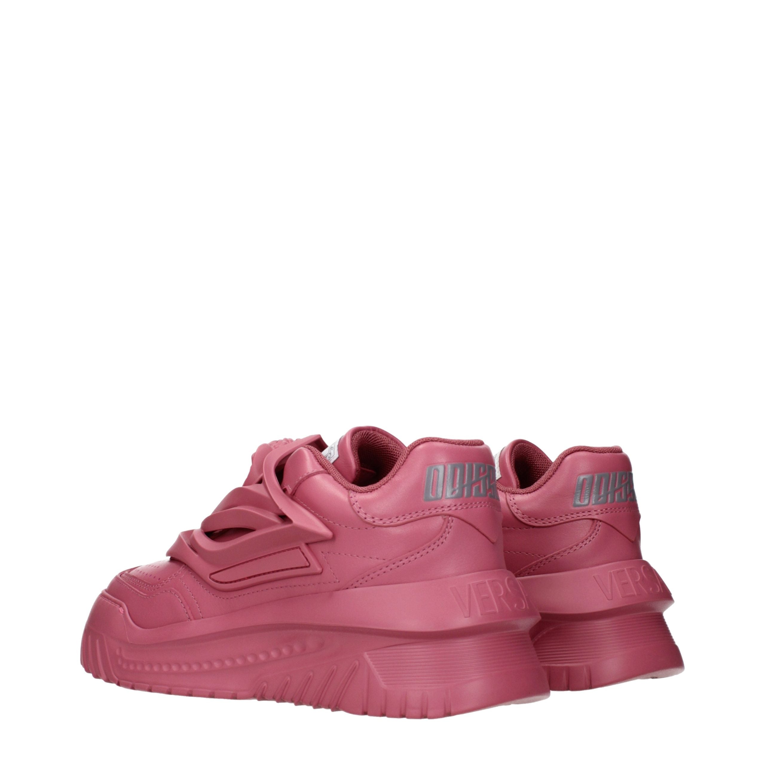 Versace Pink Leather Sneakers