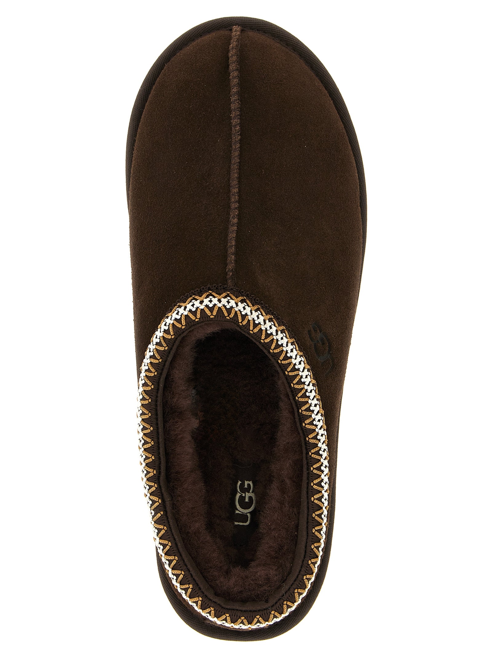 UGG Brown Leather Tasman II Sabots
