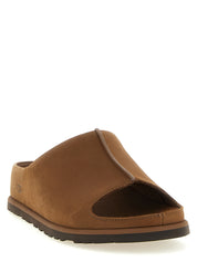 UGG Brown Leather Slides
