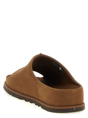 UGG Brown Leather Slides