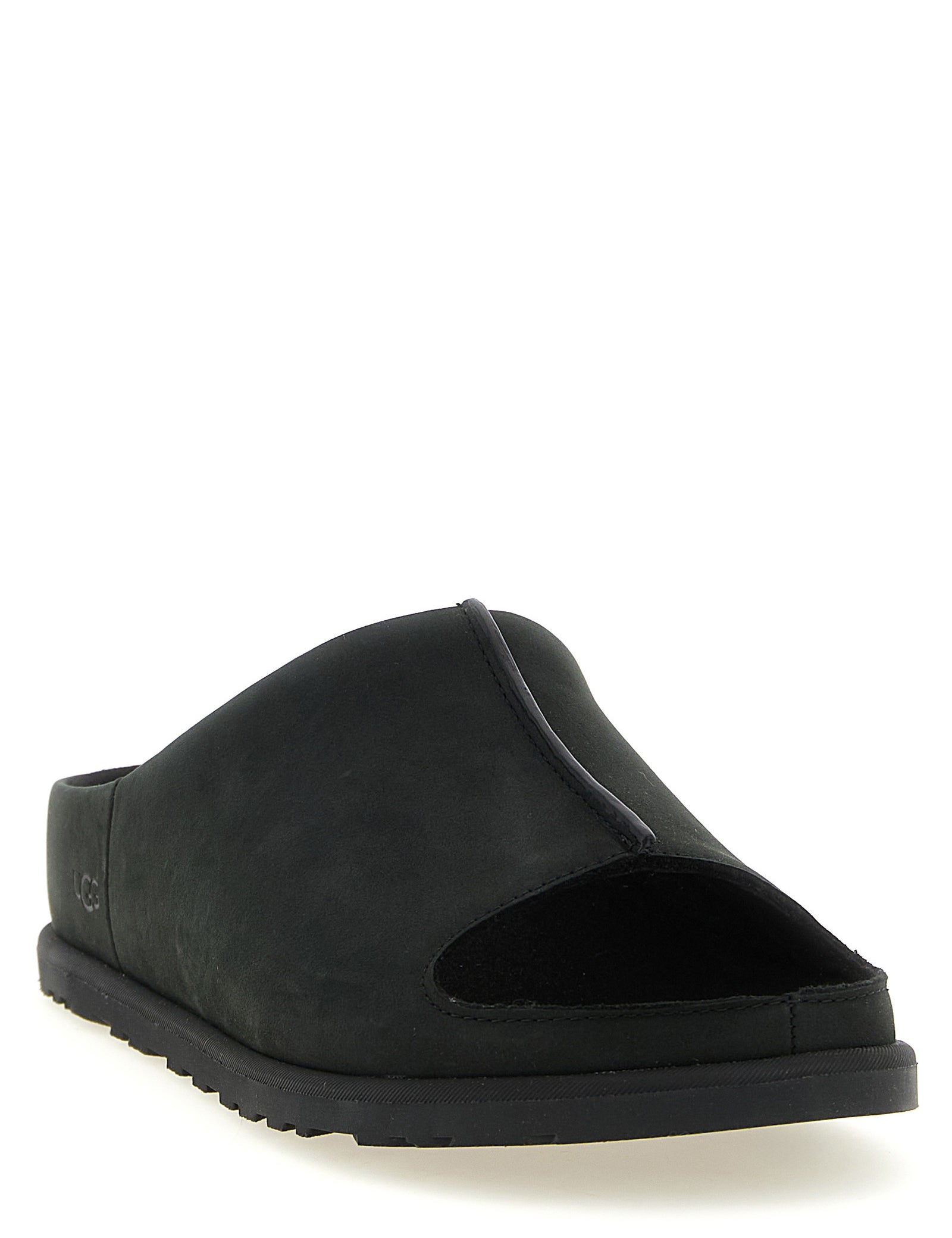 UGG Black Leather Slides