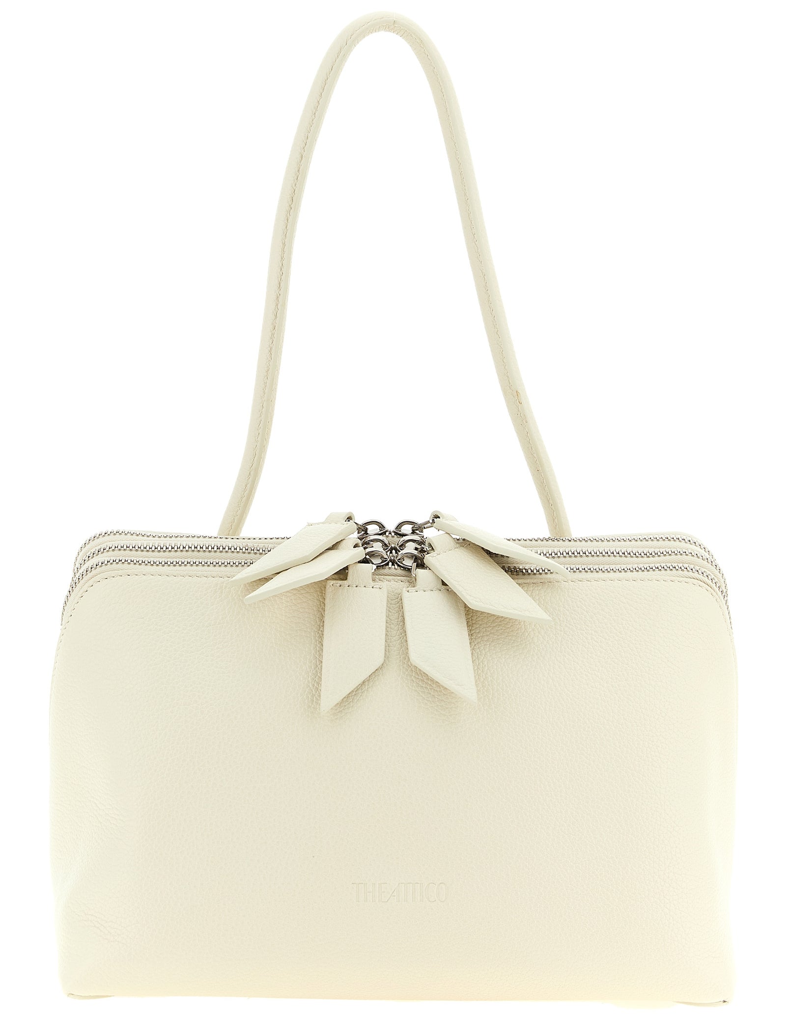 The Attico White Calfskin Shoulder Bag