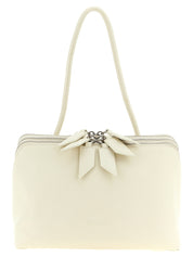 The Attico White Calfskin Shoulder Bag