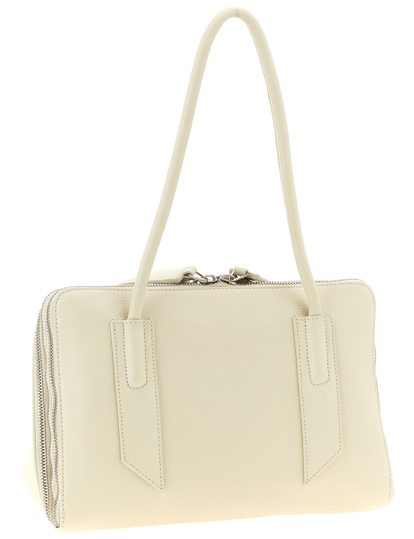 The Attico White Calfskin Shoulder Bag