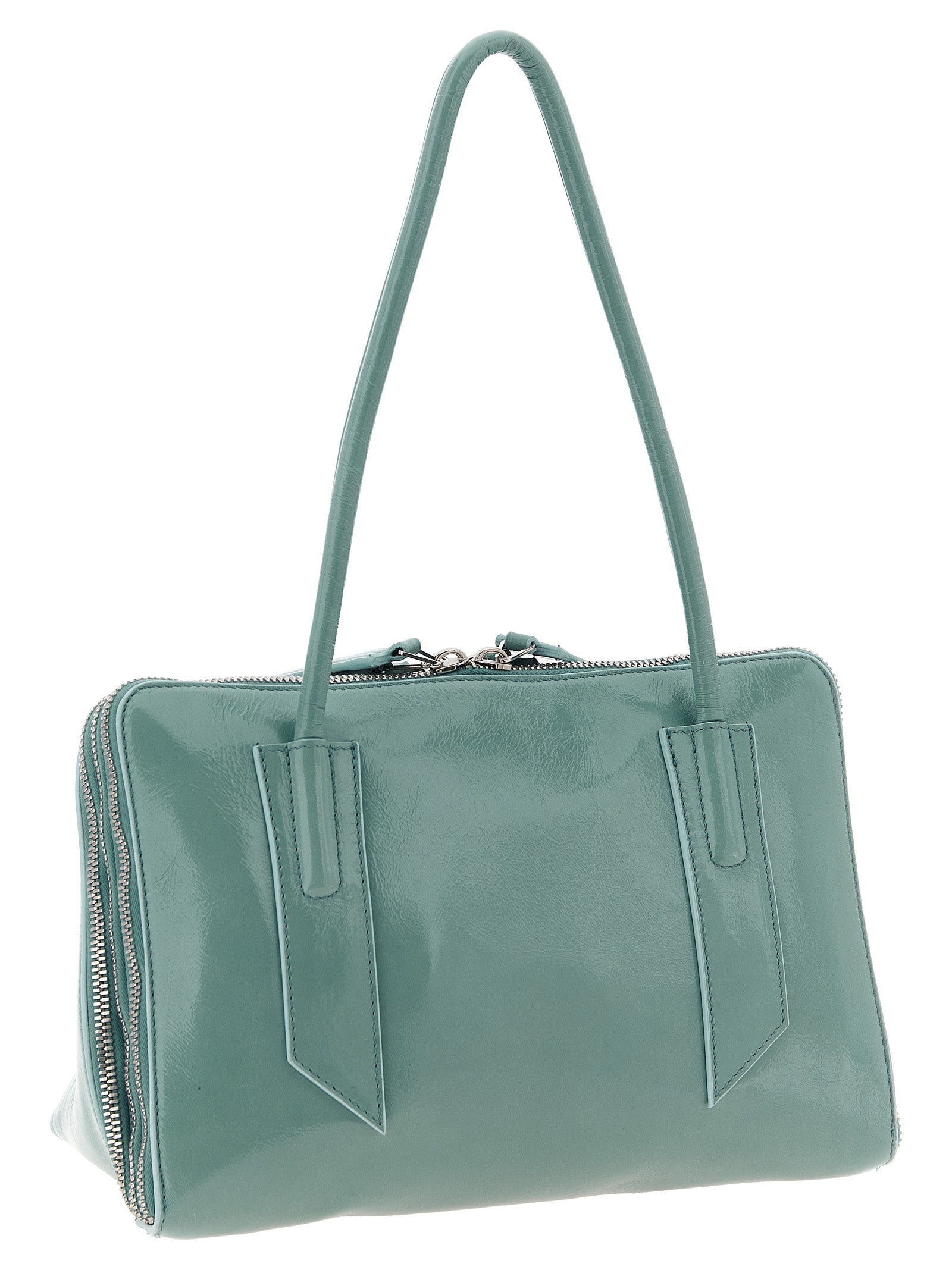 The Attico Light Blue Calfskin Shoulder Bag