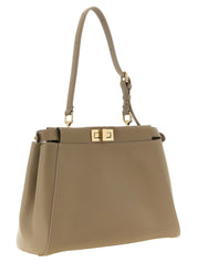 Fendi Gray Calfskin Shoulder Bag