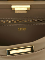 Fendi Gray Calfskin Shoulder Bag