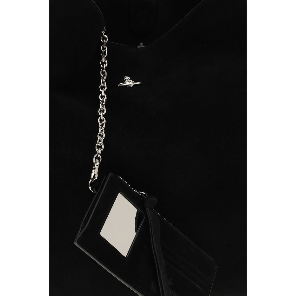Vivienne Westwood Black Suede Shoulder Bag