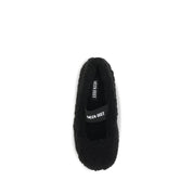 Moon Boot Black Shearling Leather Ballet Flats