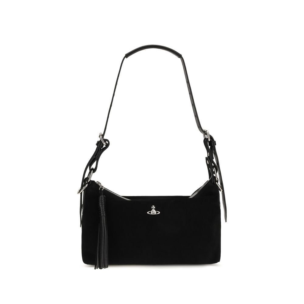 Vivienne Westwood Black Suede Shoulder Bag