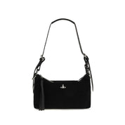 Vivienne Westwood Black Suede Shoulder Bag