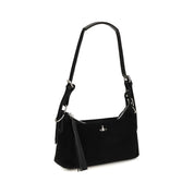 Vivienne Westwood Black Suede Shoulder Bag