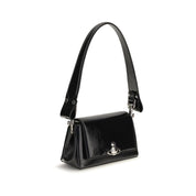 Vivienne Westwood Black Calf Leather Shoulder Bag