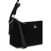 Vivienne Westwood Black Suede Shoulder Bag
