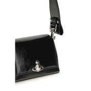Vivienne Westwood Black Calf Leather Shoulder Bag
