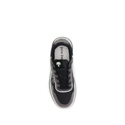 Palm Angels Black Calf Leather Low Top Sneakers